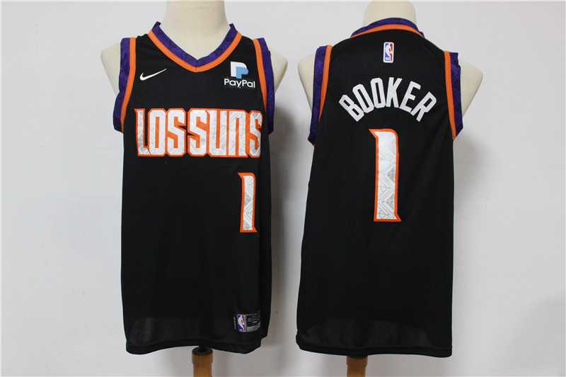 Suns 1 Devin Booker Black 2019-20 City Edition Nike Swingman Jersey,We sell and wholesale Suns 1 Devin Booker Black 2019-20 City Edition Nike Swingman Jersey on line form chian!